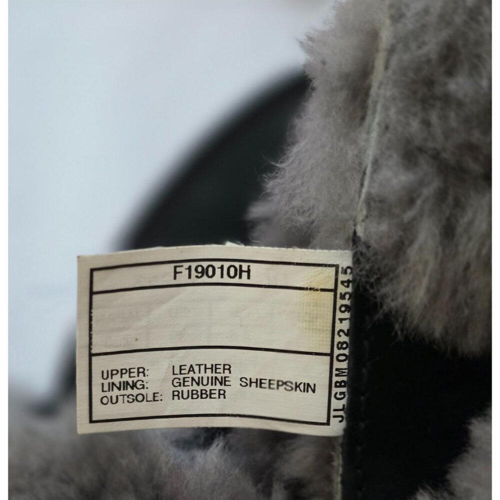 UGG Australia MONTCLAIR 1892 Black Tall Suede Shearling Winter Boots Women's 8 - Picture 11 of 11